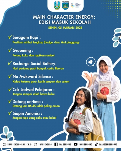 Main Character Energy : Edisi masuk sekolah